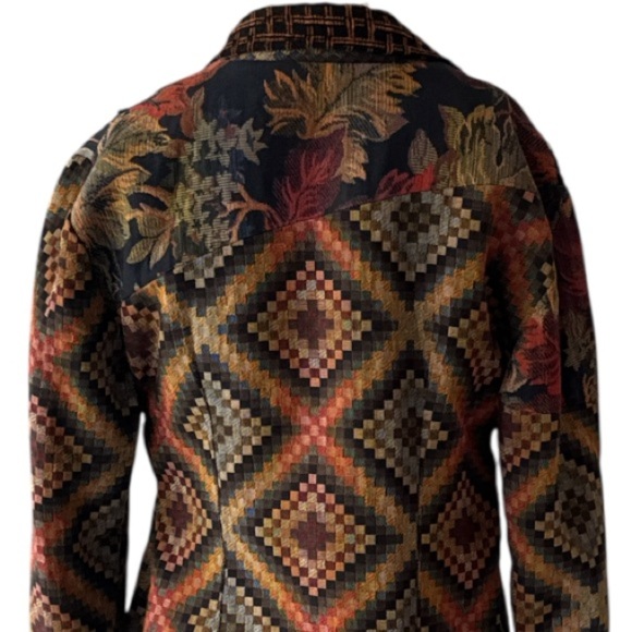 Vintage Canvasbacks Lutton & Horsfield Mixed Tapestry Blazer Size S - Picture 7 of 13